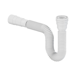 Sifão Sanfonado Tubo Flexível Multiuso Universal para Pias Curto Branco | Onça