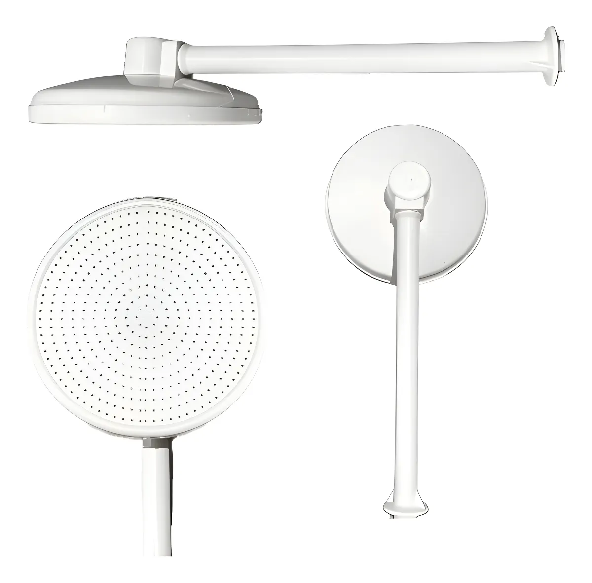 Ducha 1/2" 4" PVC com Braço Branca | Valeplast