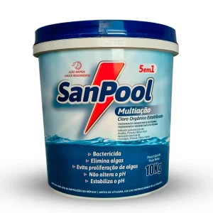 Sanpool Balde 10Kg De Cloro 5 em 1 Estabilizado